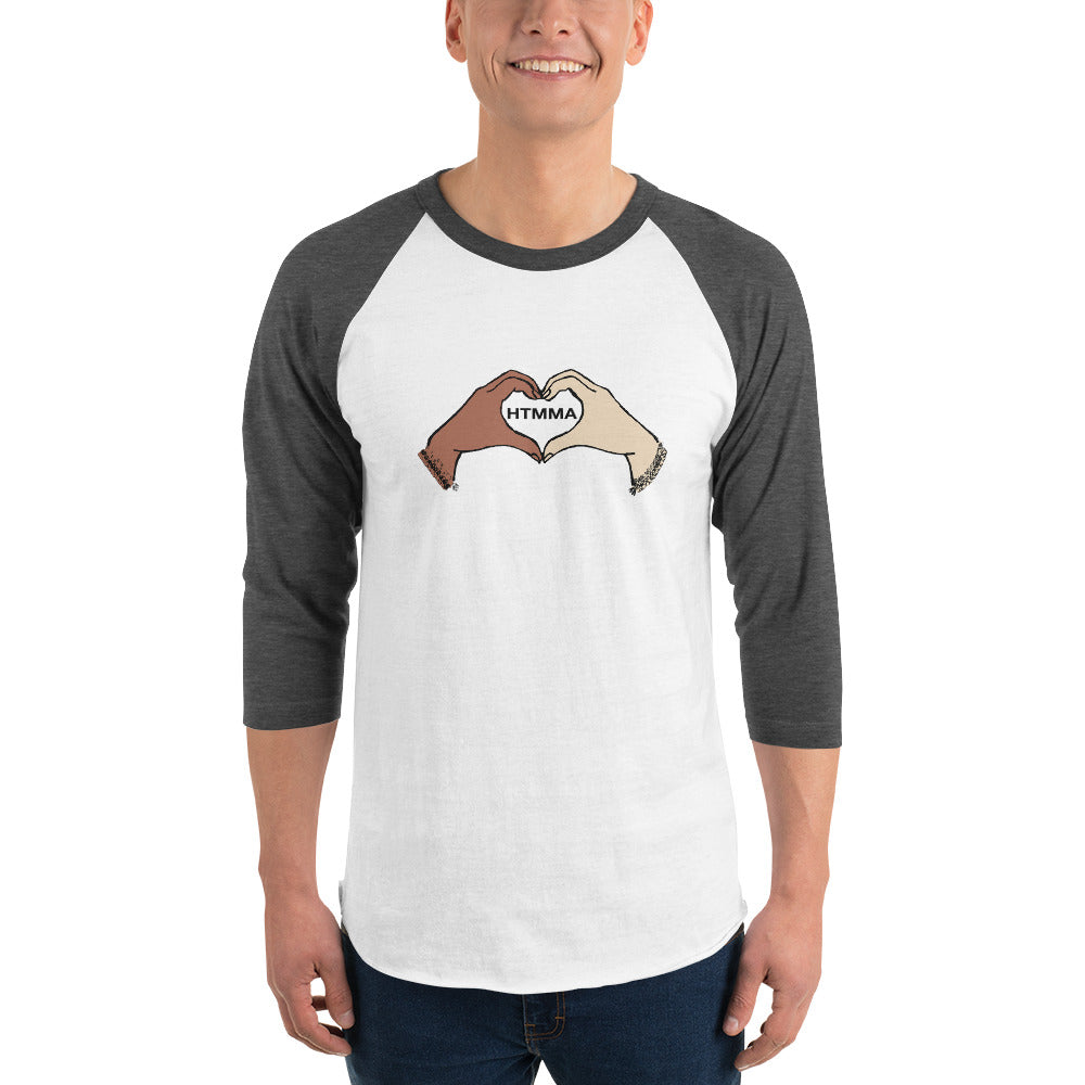 3/4 Sleeve Raglan Shirt, Love Hands