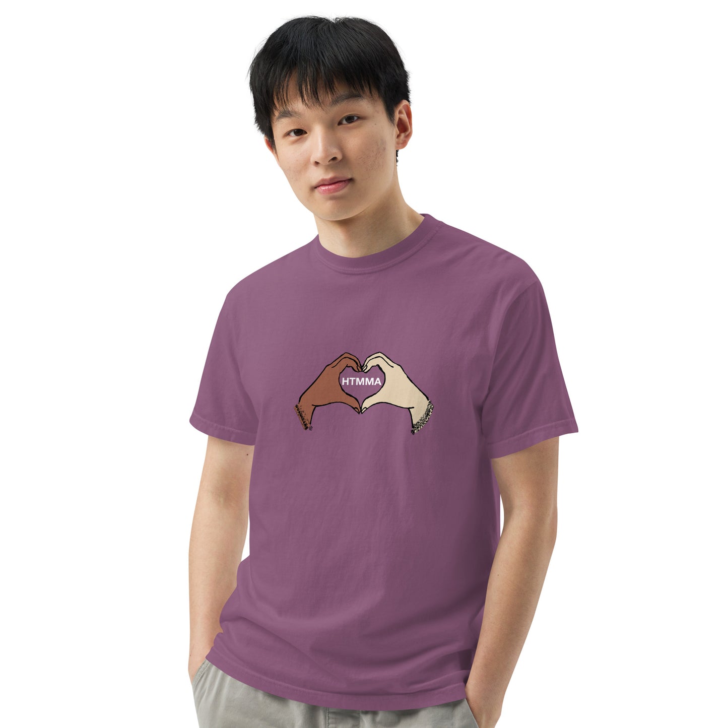Heavyweight T-shirt, Love Hands White