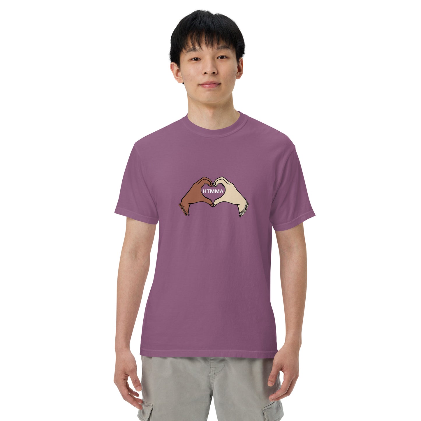 Heavyweight T-shirt, Love Hands White