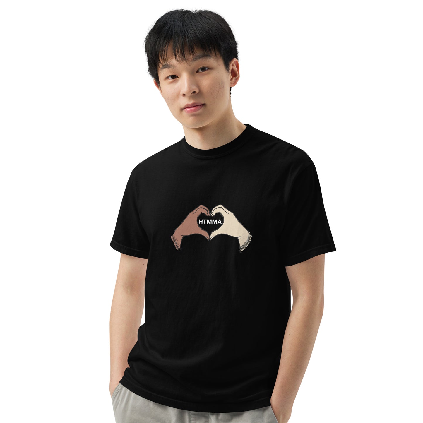 Heavyweight T-shirt, Love Hands White