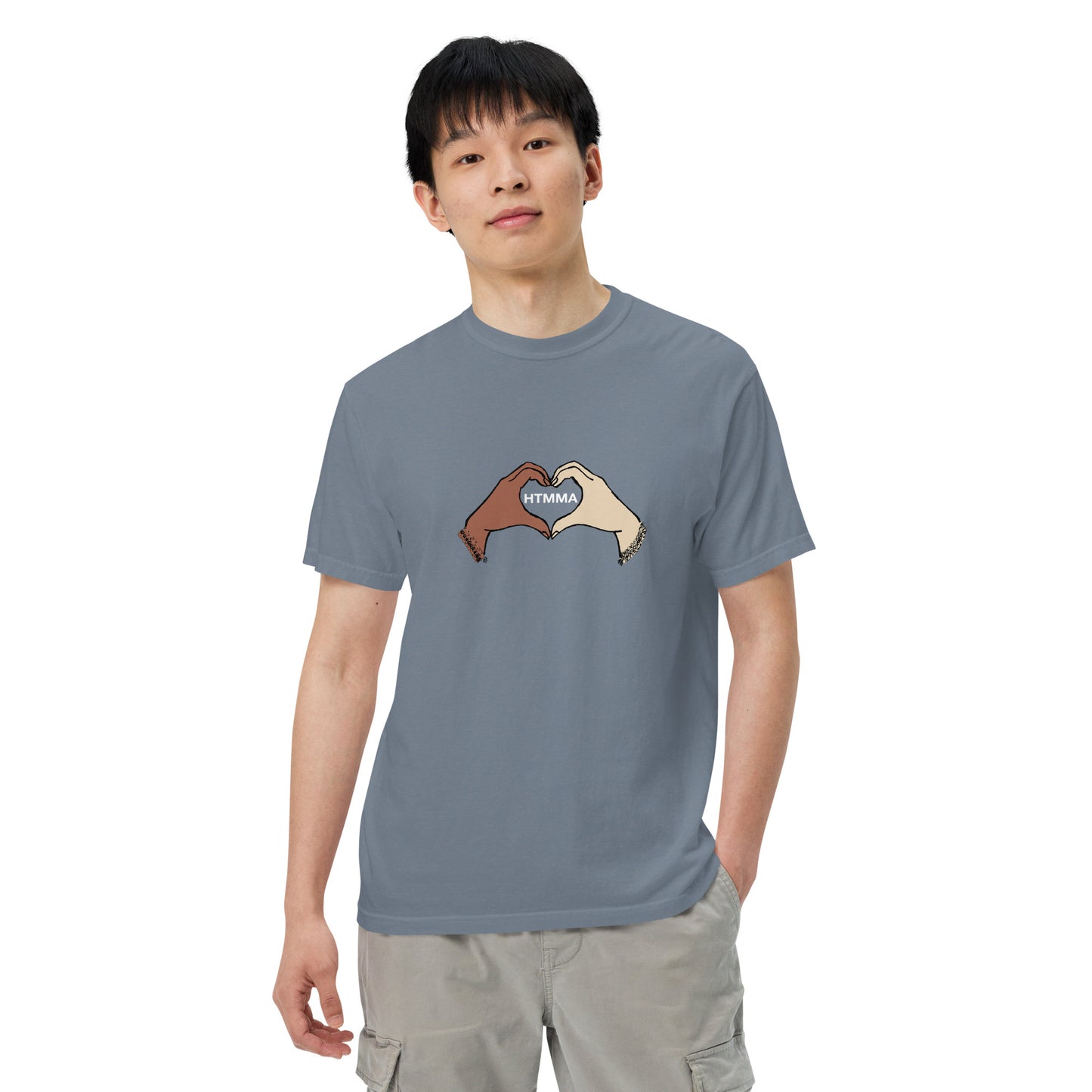 Heavyweight T-shirt, Love Hands White
