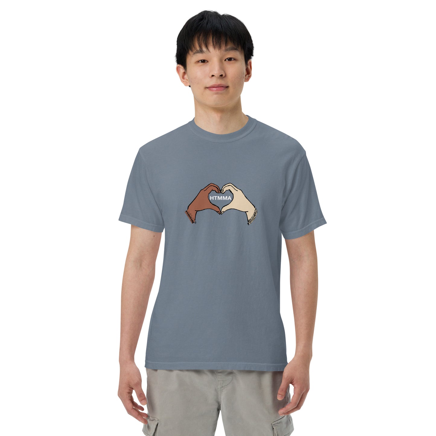 Heavyweight T-shirt, Love Hands White