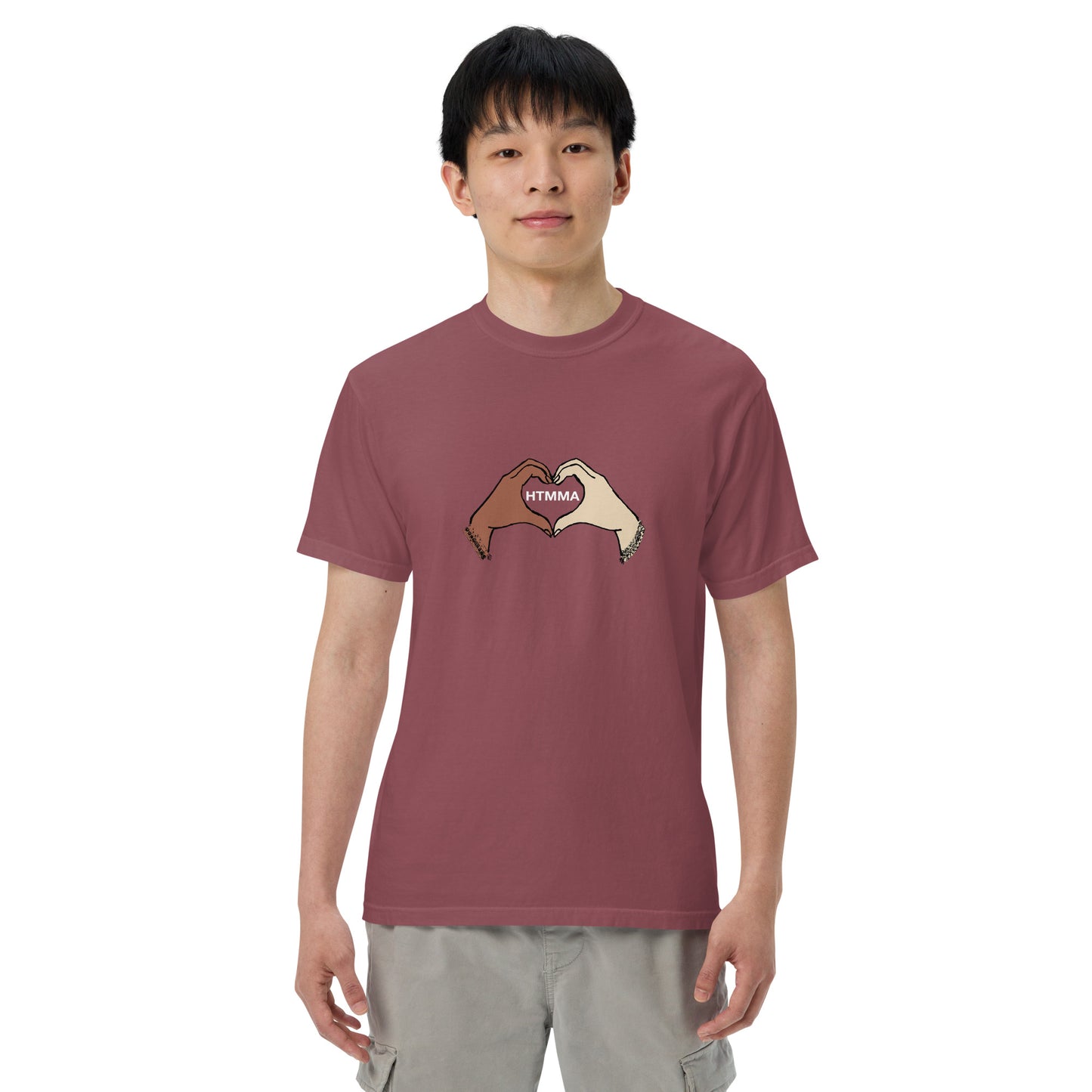 Heavyweight T-shirt, Love Hands White
