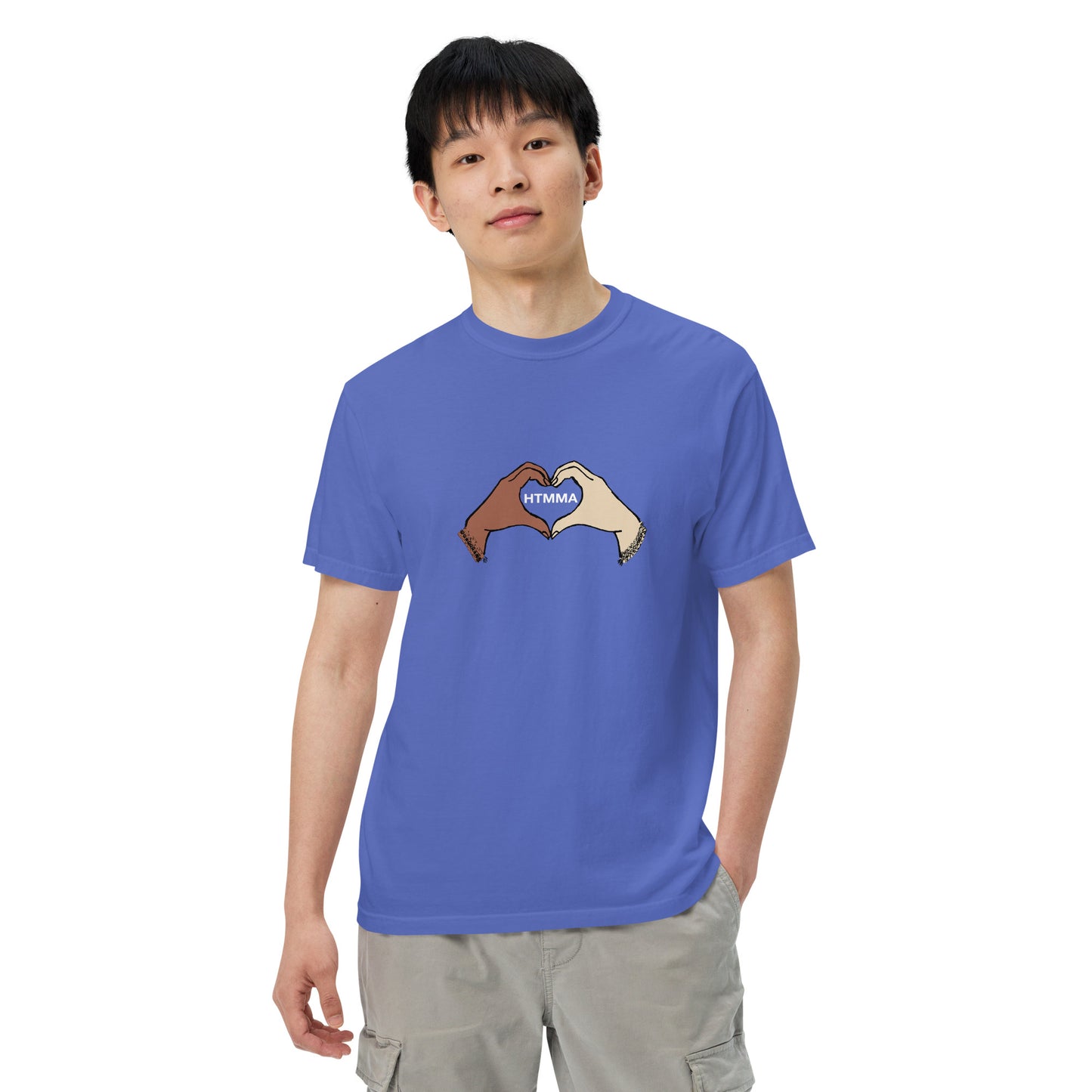 Heavyweight T-shirt, Love Hands White