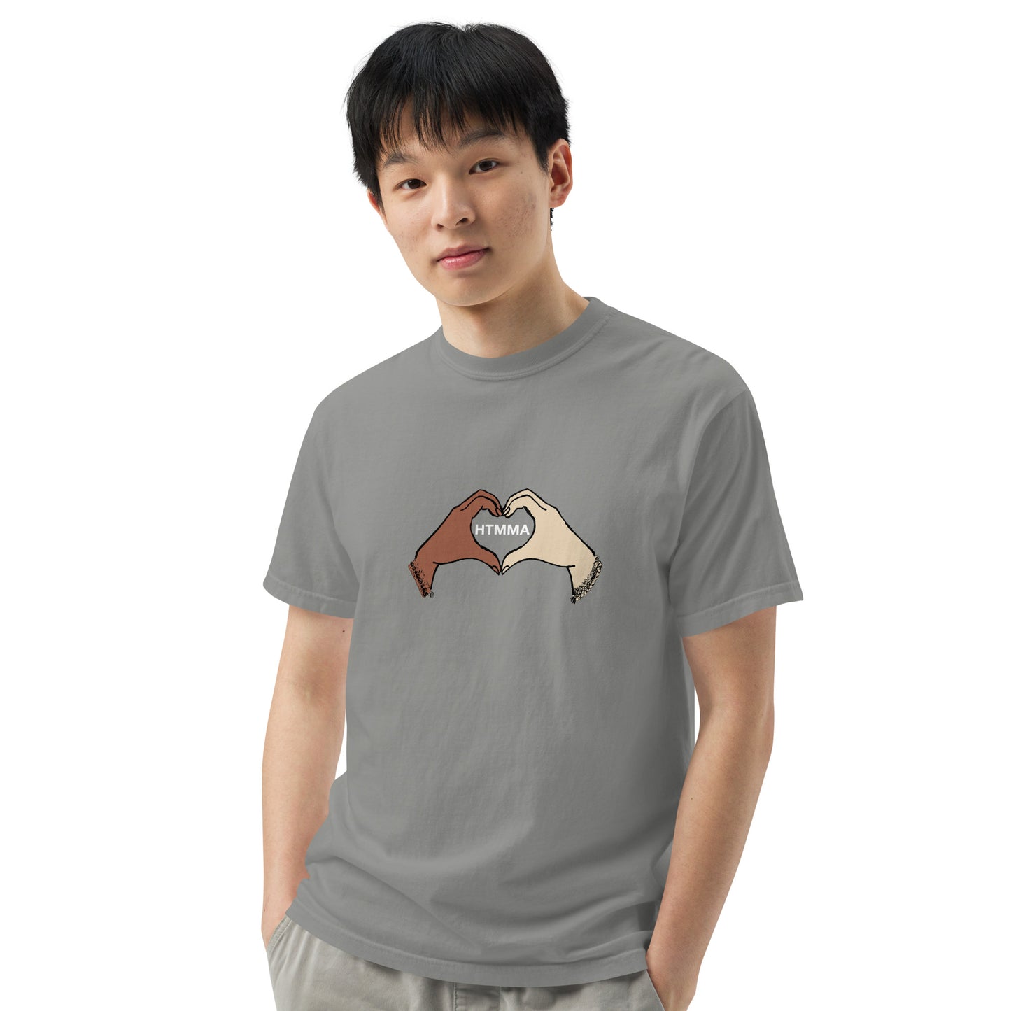 Heavyweight T-shirt, Love Hands White
