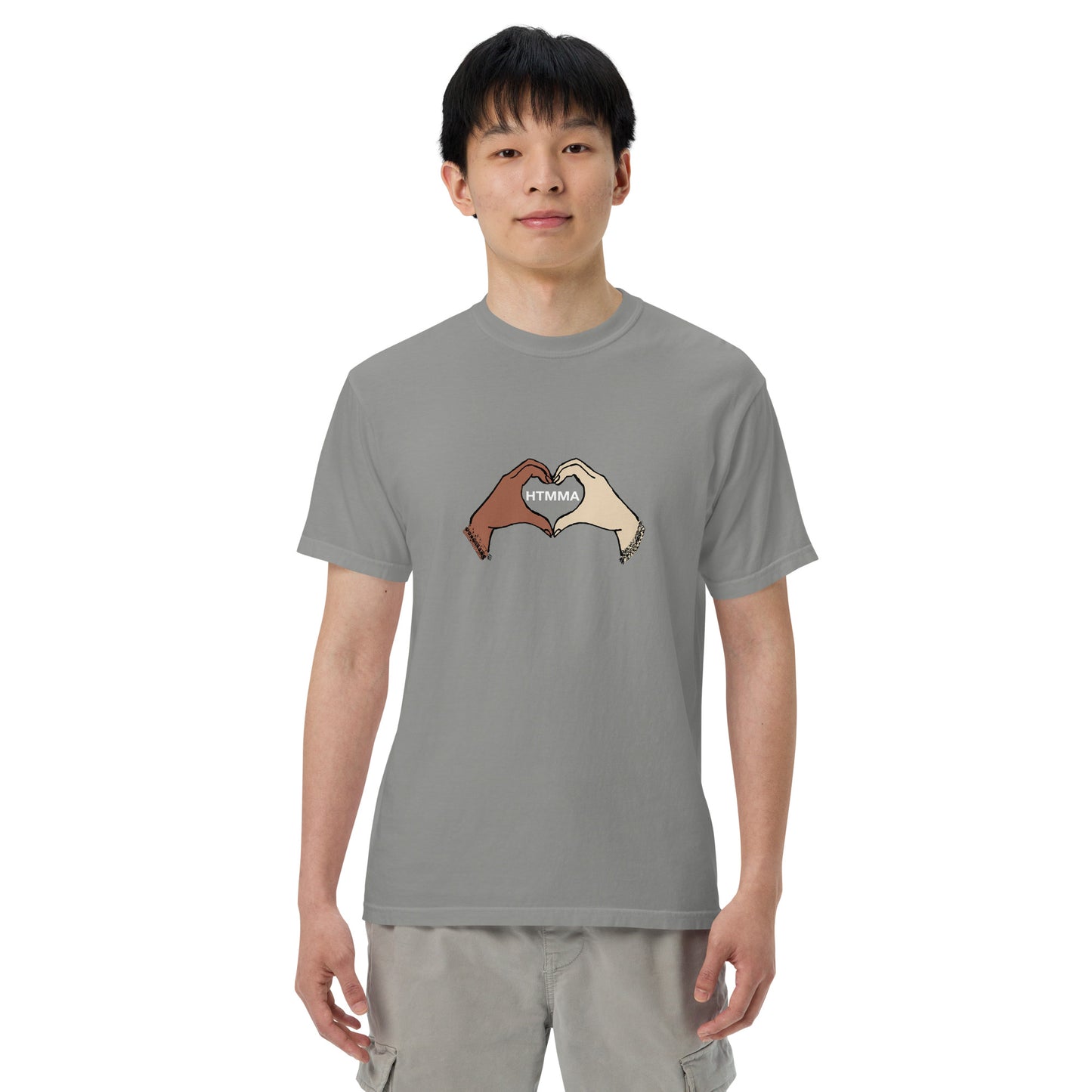 Heavyweight T-shirt, Love Hands White