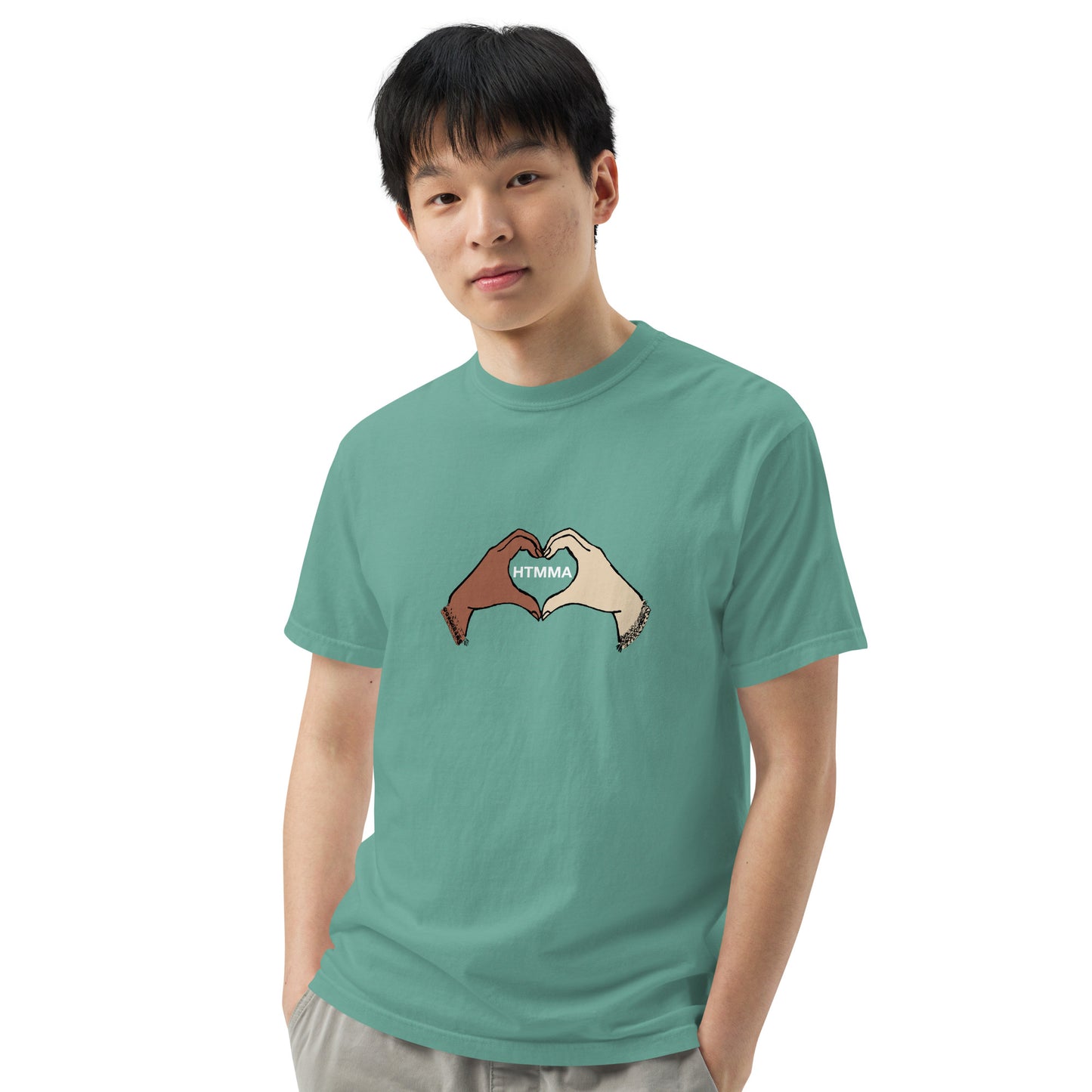 Heavyweight T-shirt, Love Hands White