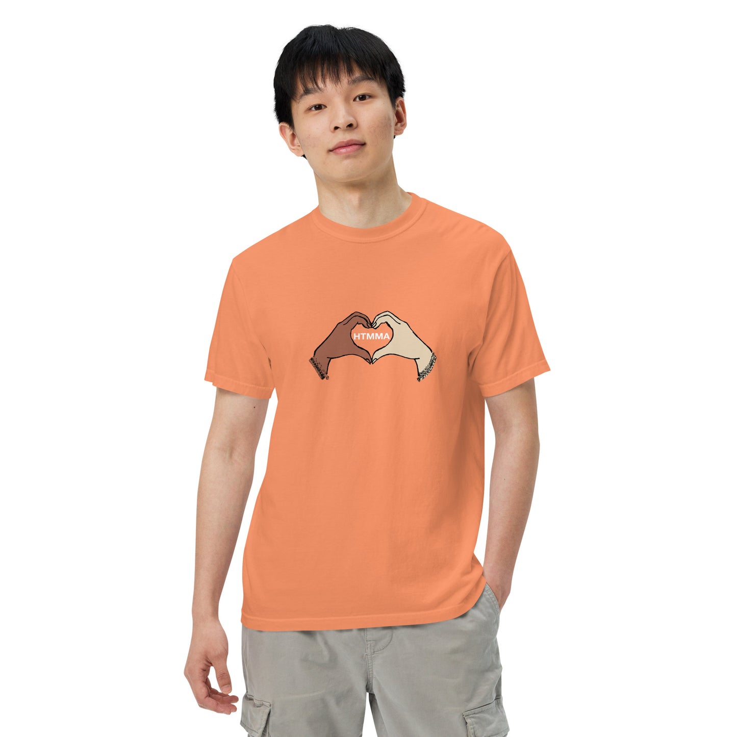 Heavyweight T-shirt, Love Hands White