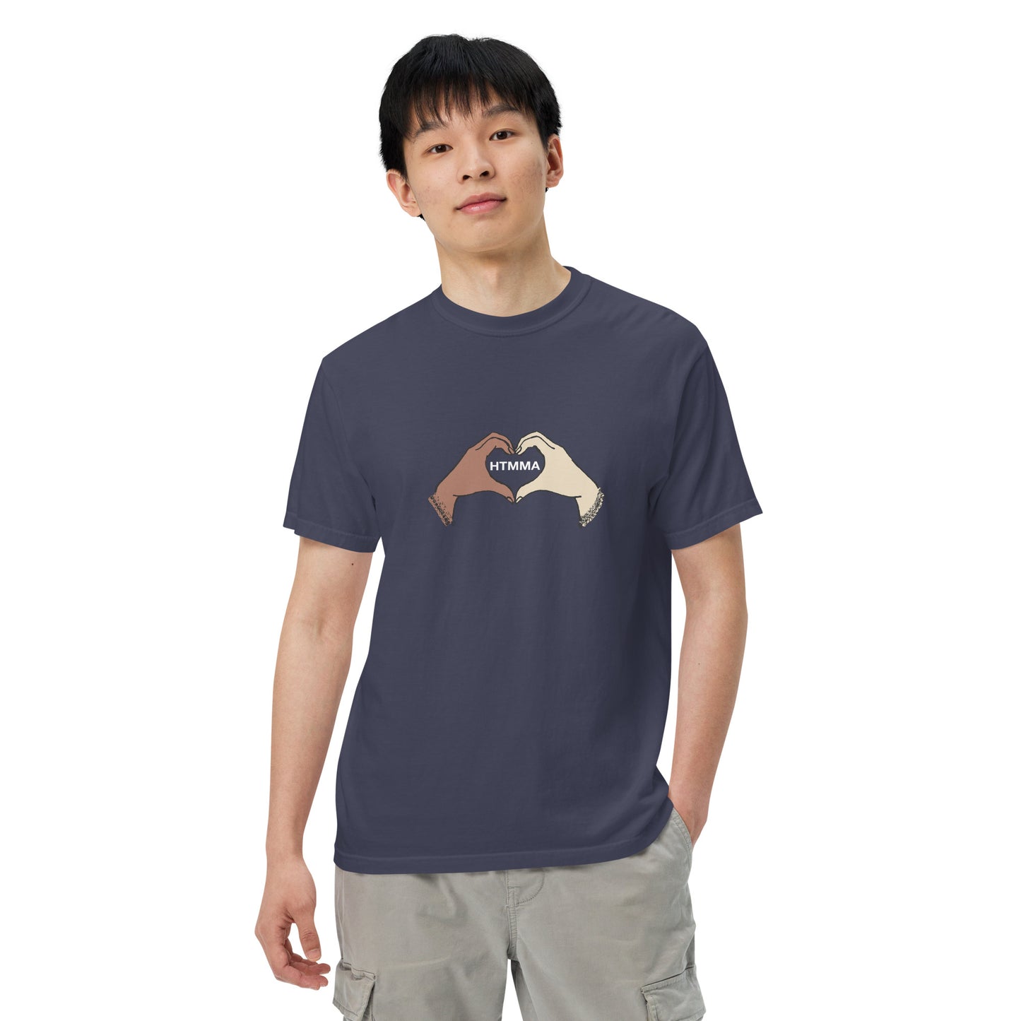Heavyweight T-shirt, Love Hands White