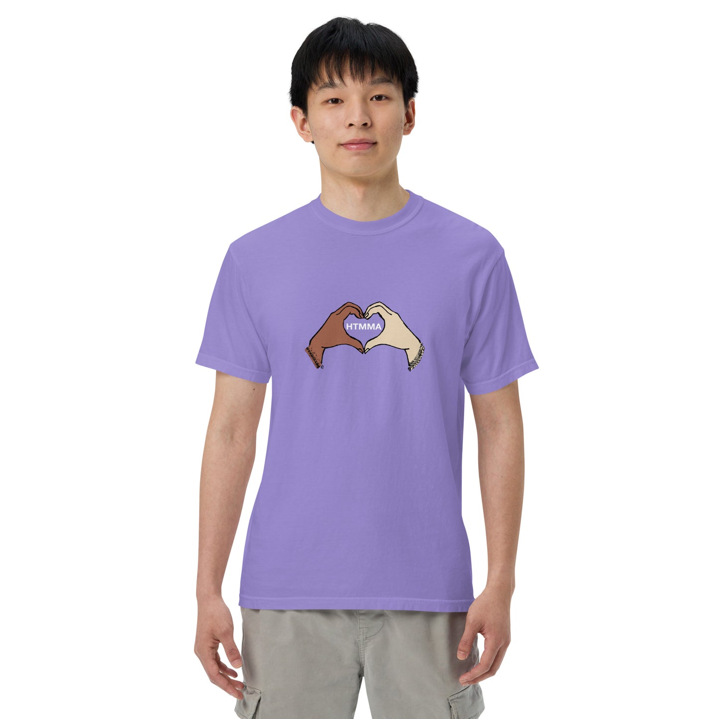 Heavyweight T-shirt, Love Hands White