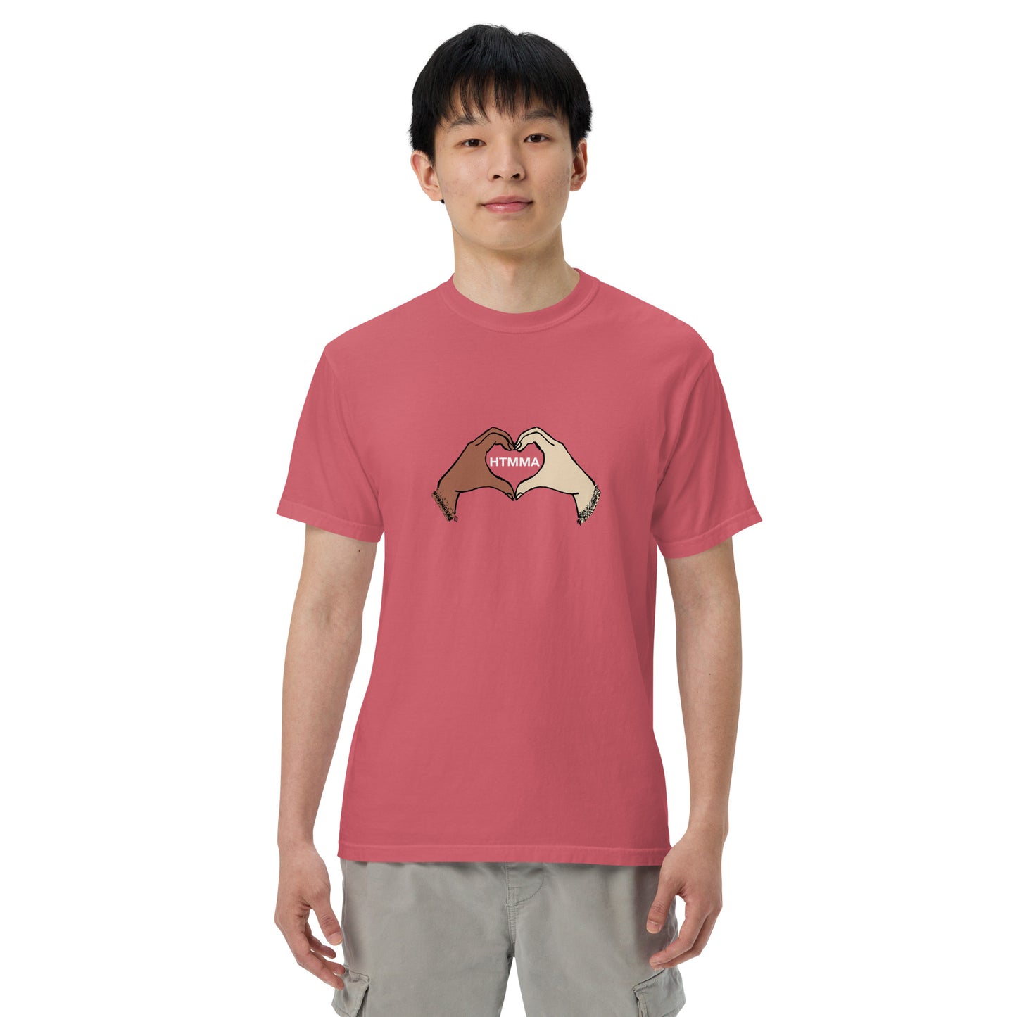 Heavyweight T-shirt, Love Hands White