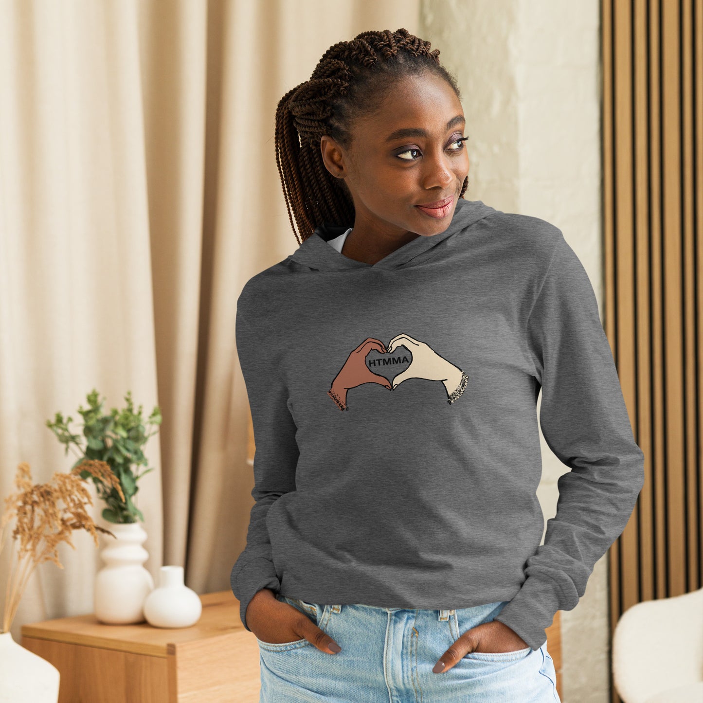 Hooded Long-Sleeve Tee, Love Hands