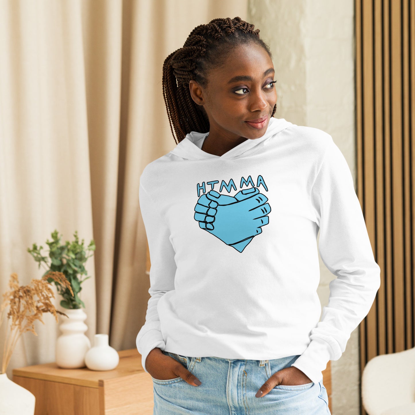 Hooded Long-Sleeve Tee, Love Unity Logo