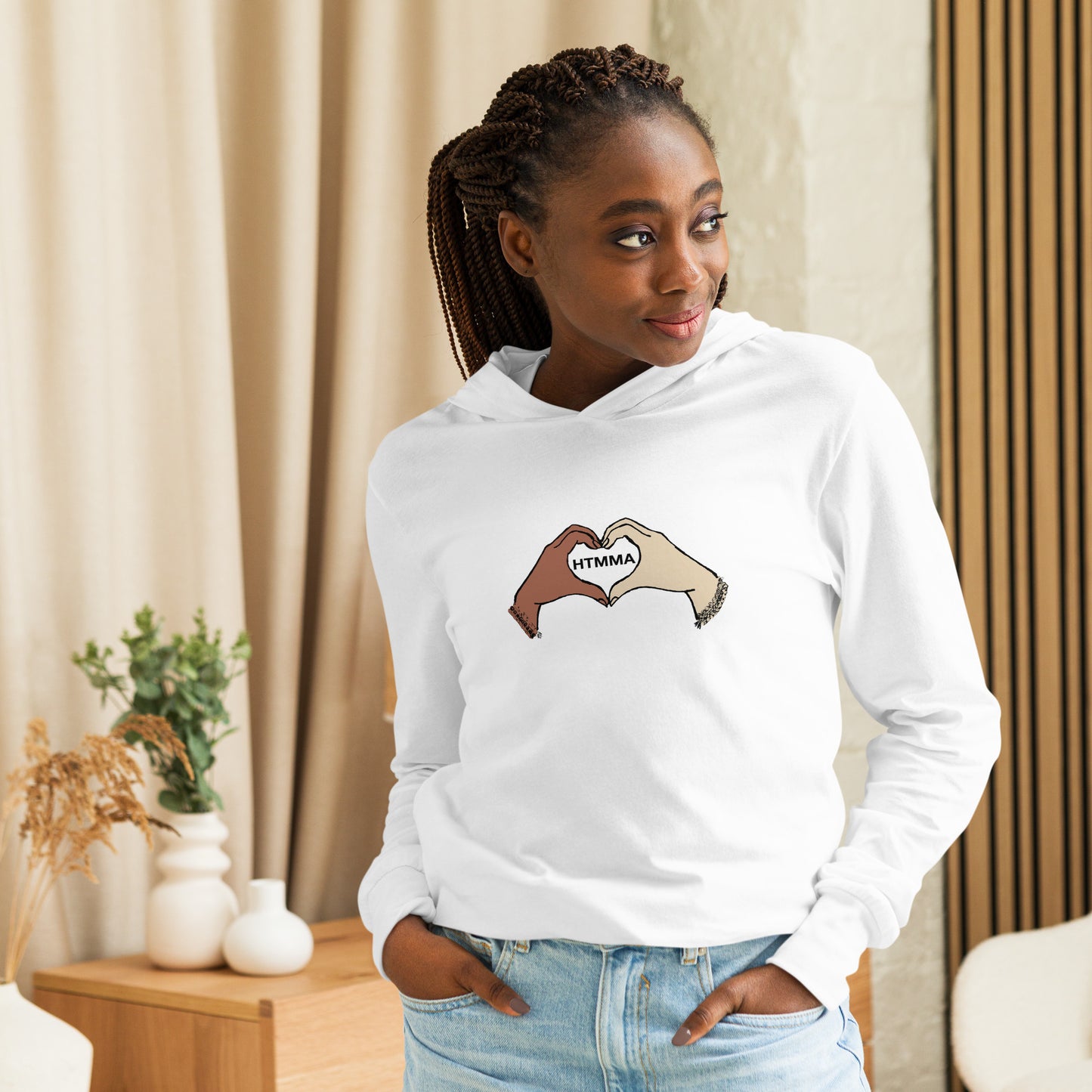Hooded Long-Sleeve Tee, Love Hands