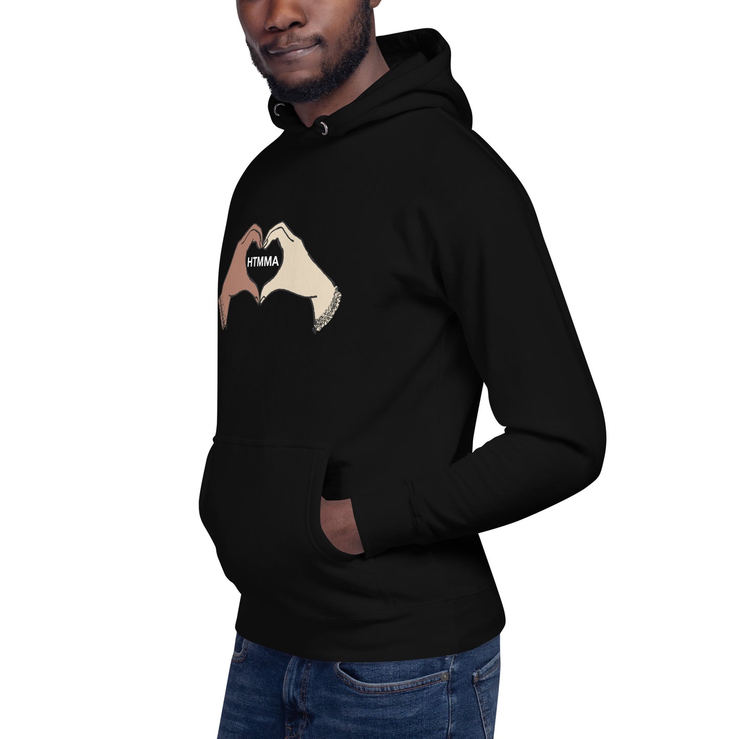 Unisex Hoodie, Love Hands White