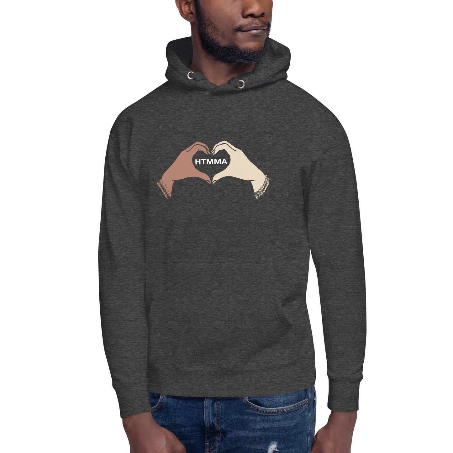 Unisex Hoodie, Love Hands White
