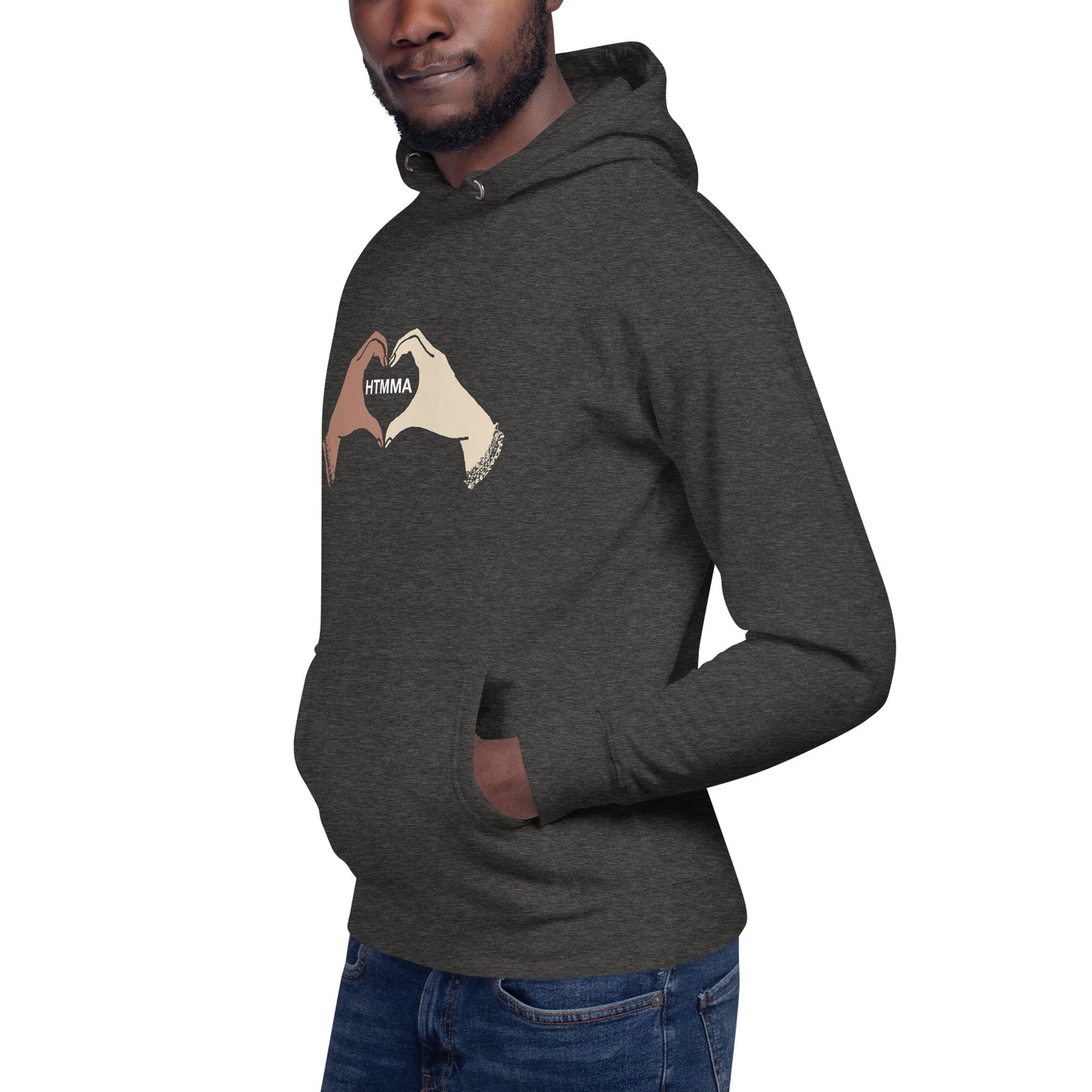 Unisex Hoodie, Love Hands White