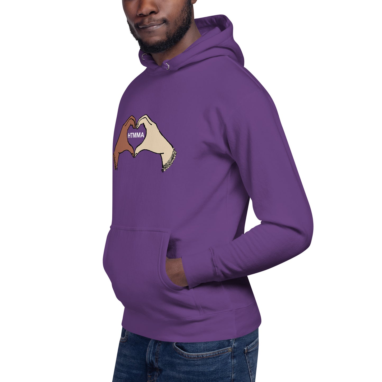 Unisex Hoodie, Love Hands White
