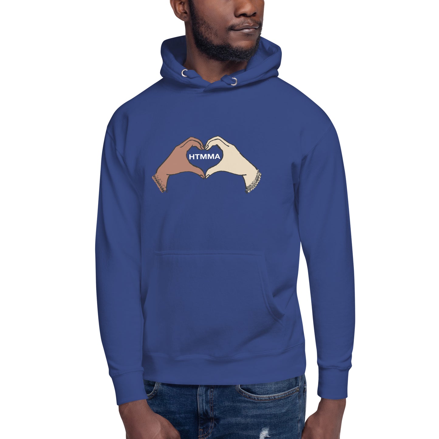 Unisex Hoodie, Love Hands White