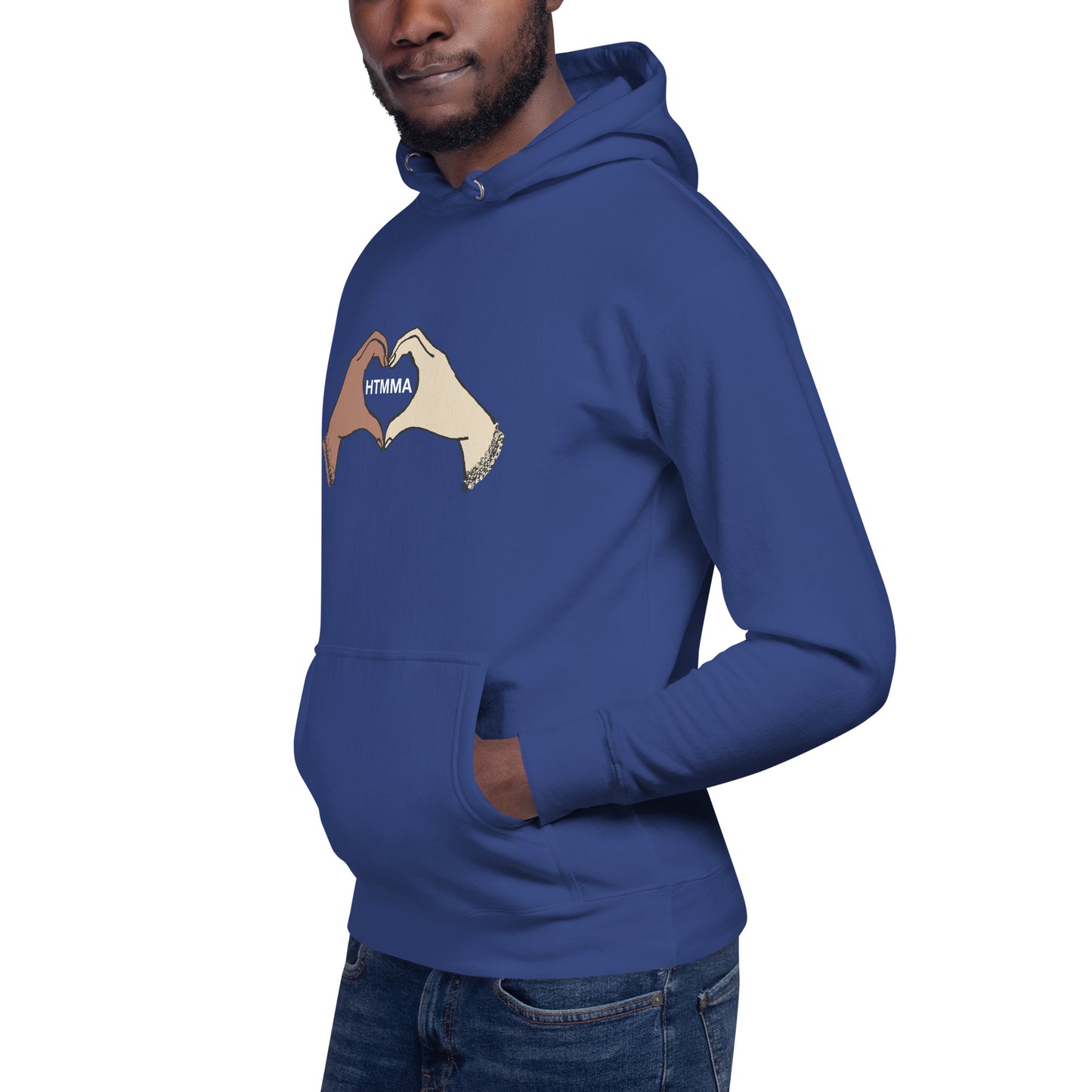 Unisex Hoodie, Love Hands White