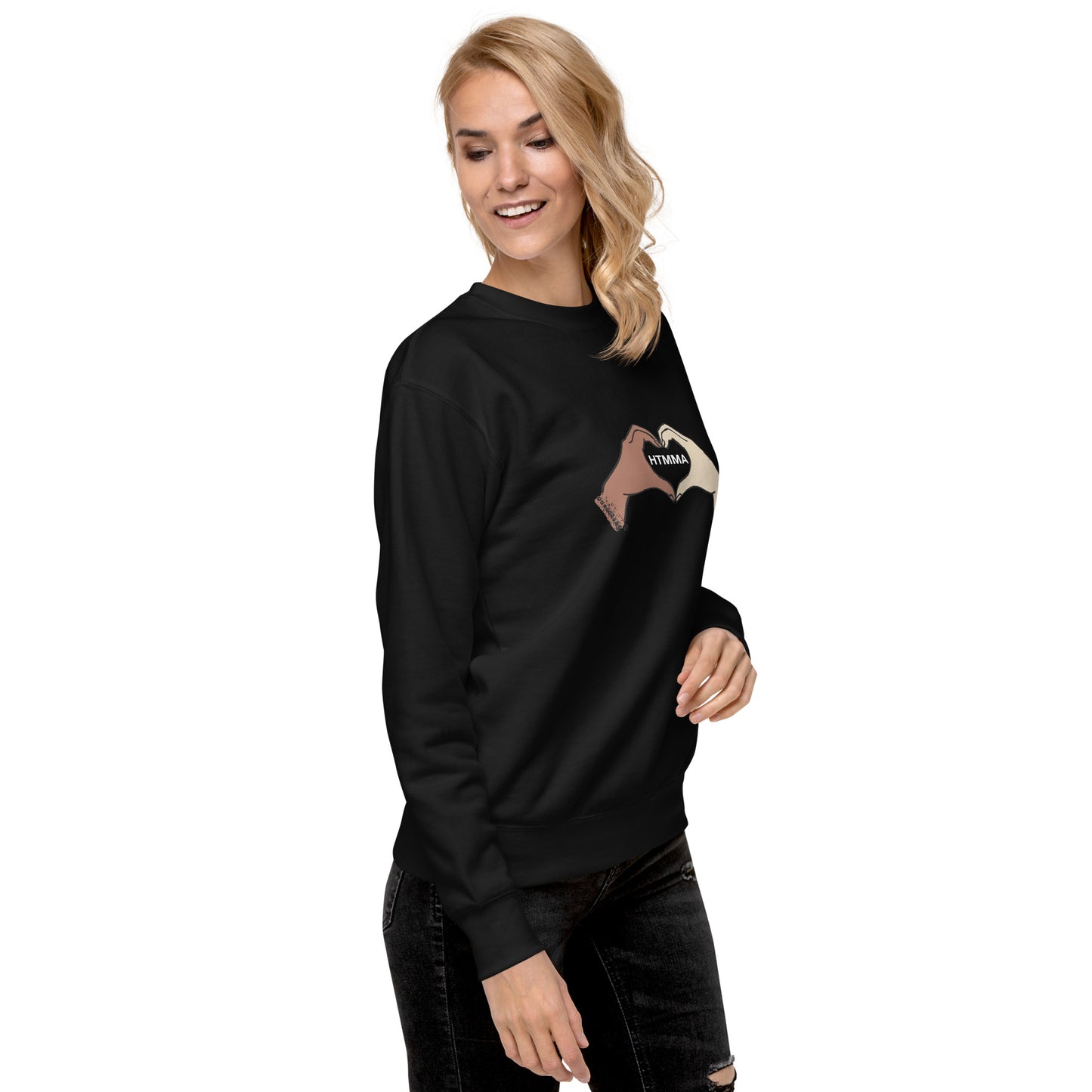 Premium Sweatshirt, Love Hands White