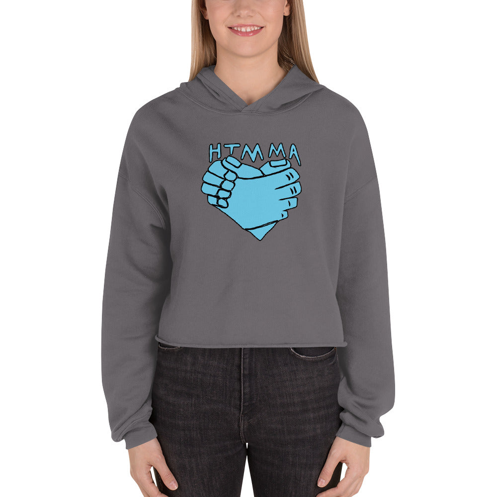 Women's Crop Hoodie, Love Unity Logo