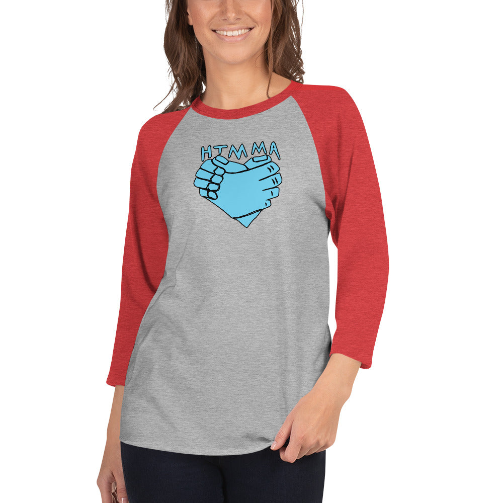 3/4 Sleeve Raglan Shirt, Love Unity Logo