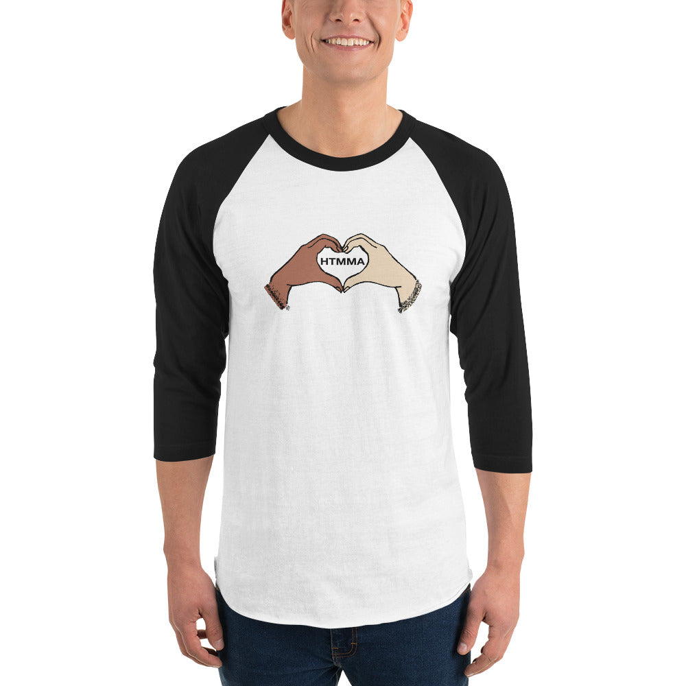 3/4 Sleeve Raglan Shirt, Love Hands