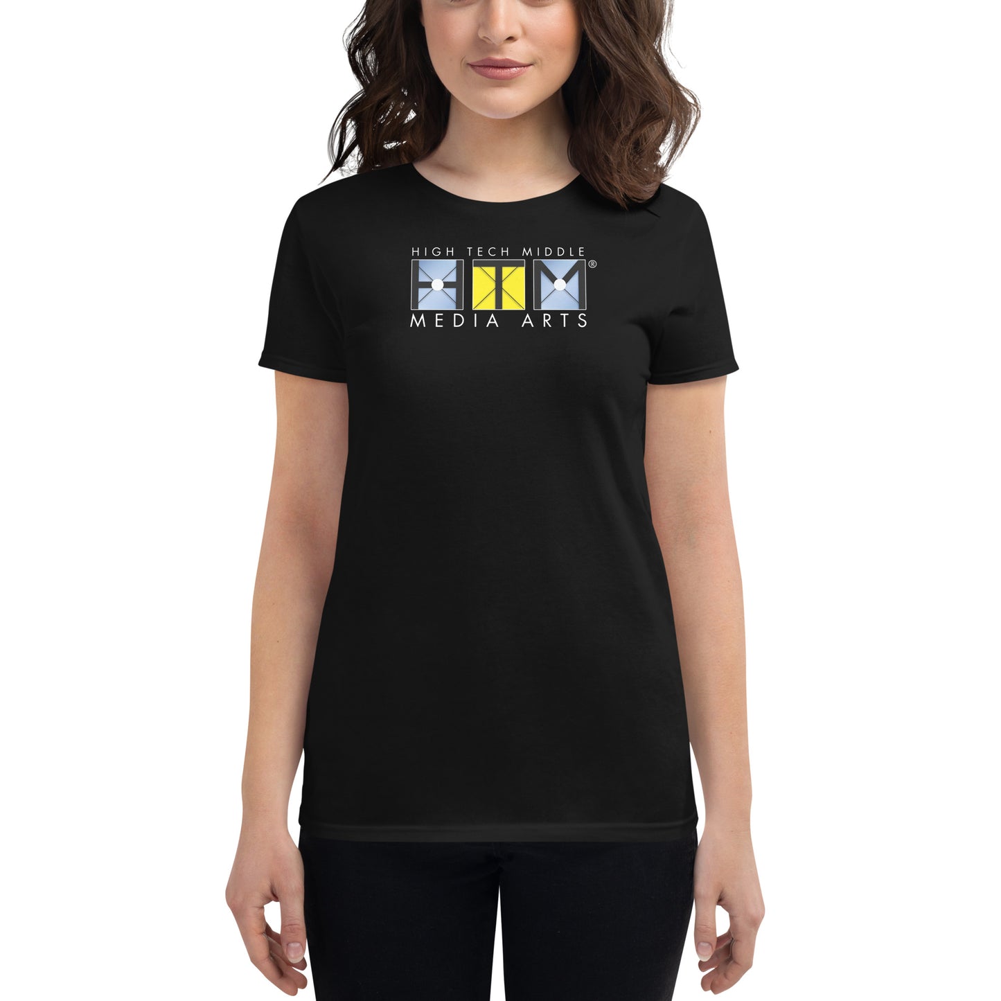 Women's Short Sleeve T-shirt, White Lettering