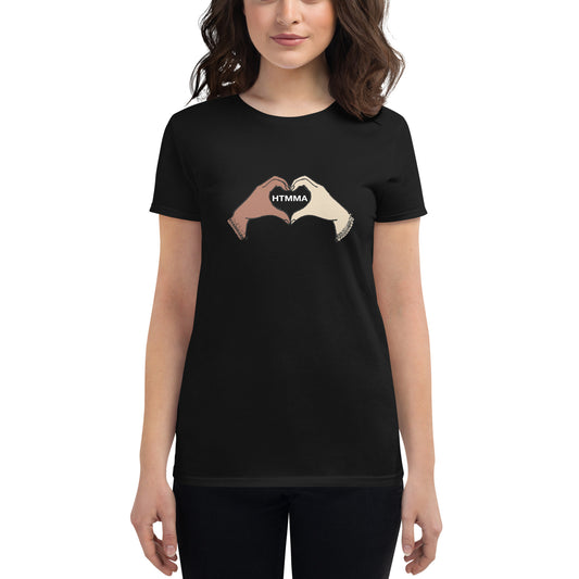 Women's Short Sleeve T-shirt, Love Hands White