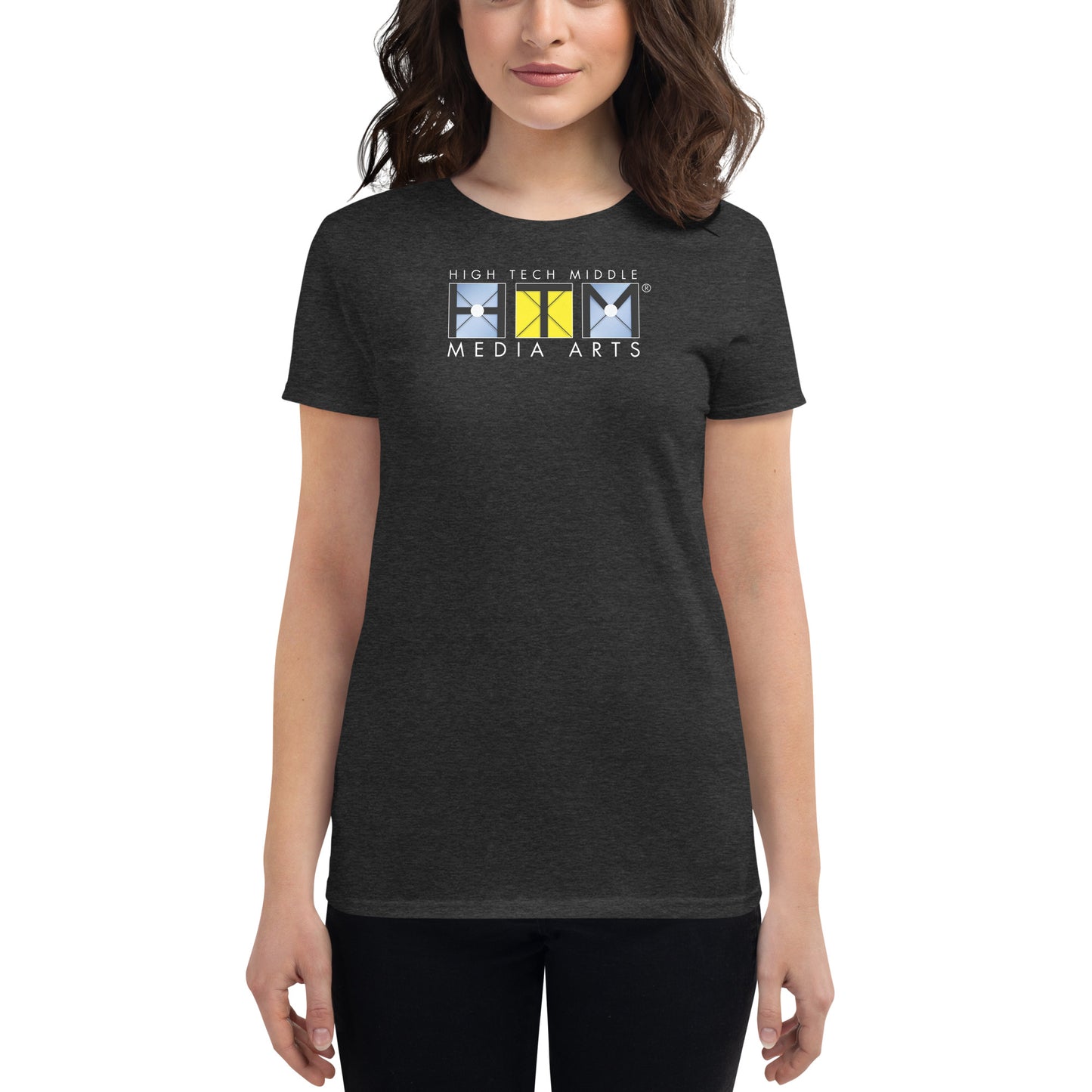 Women's Short Sleeve T-shirt, White Lettering