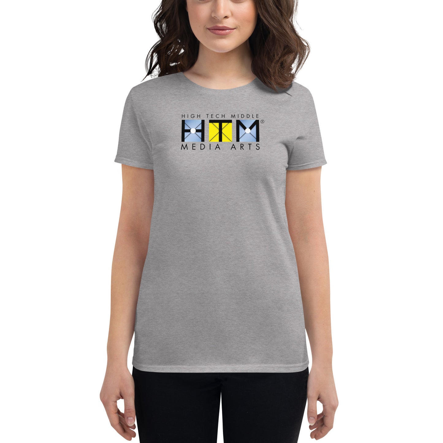 Women's Short Sleeve T-shirt, Black Lettering