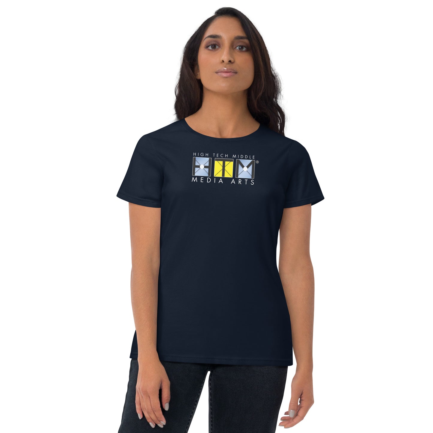 Women's Short Sleeve T-shirt, White Lettering