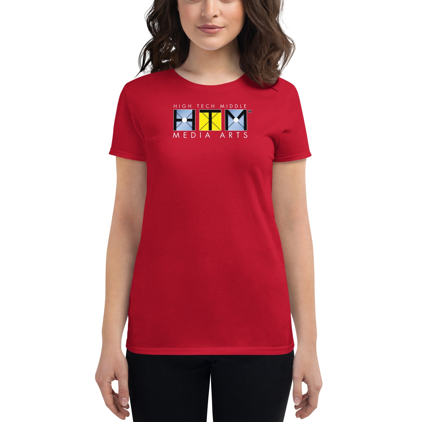 Women's Short Sleeve T-shirt, White Lettering